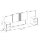 Cabeceira Casal King Bari Grafito