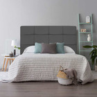 Cabeceira Casal King Box Estofada 195 Cm Toquio Suede Cinza E