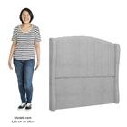 Cabeceira Casal King Cama Box 195cm Glenda Z04 Boucle Cinza -