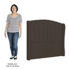 Cabeceira Casal King Cama Box 195cm Glenda Z04 Veludo Marrom