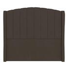 Cabeceira Casal King Cama Box 195cm Glenda Z04 Veludo Marrom