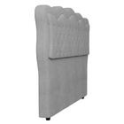 Cabeceira Casal King Cama Box 195cm Oregon Z04 Boucle Cinza -