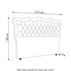 Cabeceira Casal King Cama Box 195cm Oregon Z04 Boucle Cinza -