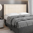 Cabeceira Casal King Cama Box 195cm Para Quarto Onix Suede Be