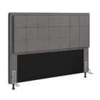 Cabeceira Casal King Cama Box 195cm Para Quarto Onix Suede M1