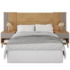 Cabeceira Casal King Extensível Proximus 2 Gavetas Ripado Bur