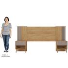 Cabeceira Casal King Extensível Proximus 2 Gavetas Ripado Bur