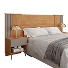 Cabeceira Casal King Extensível Proximus 2 Gavetas Ripado Bur