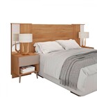 Cabeceira Casal King Extensível Reflex 2 Gavetas Com Espelho