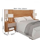 Cabeceira Casal King Extensível Reflex 2 Gavetas Com Espelho