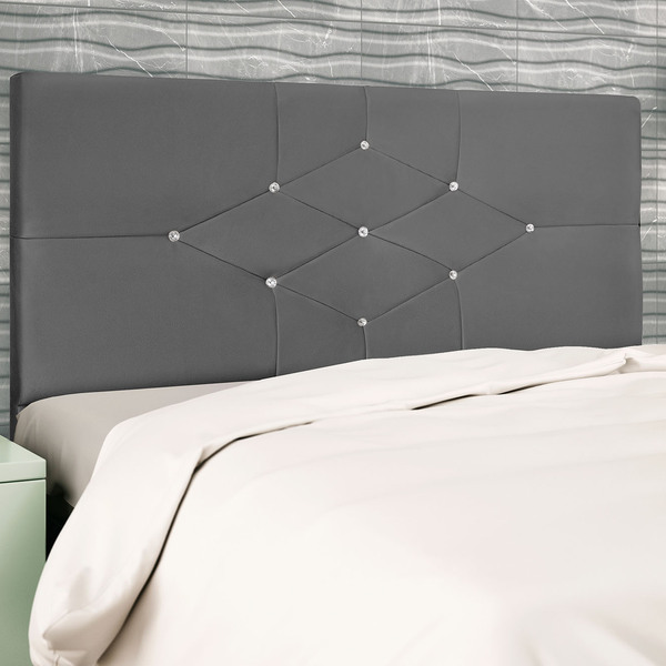 Cabeceira Casal King Jbe Moveis Camboriú Cinza 195cm Para Cam