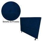Cabeceira Casal King Juliana 190cm Para Cama Box Suede Azul M
