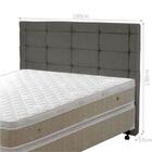 Cabeceira Casal King Rogers 190 Cm Sued Cinza