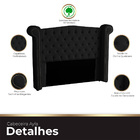 Cabeceira Casal King Size Estofada Para Cama Box Ayla Veludo