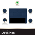 Cabeceira Casal King Size Estofada Para Cama Box Jade Veludo