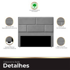 Cabeceira Casal King Size Estofada Para Cama Box Jade Veludo
