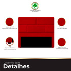 Cabeceira Casal King Size Estofada Para Cama Box Jade Veludo