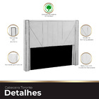 Cabeceira Casal King Size Estofada Para Cama Box Toronto Velu