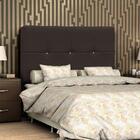Cabeceira Casal King Vênus 195cm Suede Marrom - D'monegatto