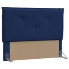 Cabeceira Casal King Vic 195cm Suede Azul Marinho - D'monegat
