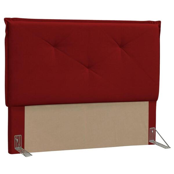 Cabeceira Casal King Vic 195cm Suede Vermelho - D'monegatto
