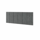 Cabeceira Casal Laura 1,40 Almofadada Sued Cinza