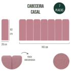 Cabeceira Casal Linho 140x60 Cama Box Modulada Arredondada Ro