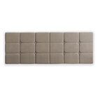 Cabeceira Casal Lis Suede Bege