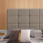 Cabeceira Casal Lis Suede Bege