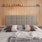 Cabeceira Casal Lis Suede Bege