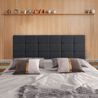 Cabeceira Casal Lis Suede Grafite