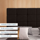 Cabeceira Casal Lis Suede Marrom