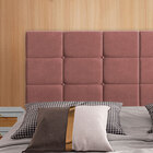 Cabeceira Casal Lis Suede Rosê