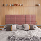 Cabeceira Casal Lis Suede Rosê