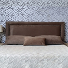 Cabeceira Casal Lisa Diamond Painel Suede Marrom 140 X 60 Rbl