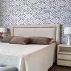 Cabeceira Casal Lisa Diamond Suede Bege 140 X 120 Rbl