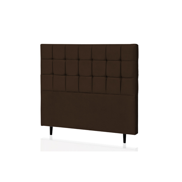 Cabeceira Casal Livia 140 Cm Suede Marrom - D A Decor