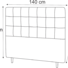 Cabeceira Casal Livia 140 Cm Suede Marrom - D A Decor