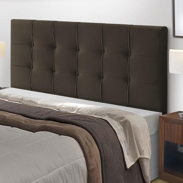 Cabeceira Casal Livia 140cm Suede Marrrom Adonai Estofados