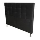 Cabeceira Casal Livia 140cm Suede Preto Adonai Estofados