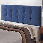 Cabeceira Casal Livia 160cm Suede Azul Adonai Estofados
