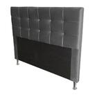 Cabeceira Casal Livia 160cm Suede Cinza Adonai Estofados