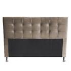 Cabeceira Casal Livia 195cm Suede Cappuccino Adonai Estofados
