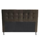 Cabeceira Casal Livia 195cm Suede Marrrom Adonai Estofados