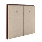 Cabeceira Casal Lizz - Veludo  - Palladium Decor Bege