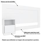 Cabeceira Casal London Com Criado Mudo 1 Gaveta - Branco