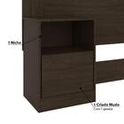 Cabeceira Casal London Com Criado Mudo 1 Gaveta - Ébano