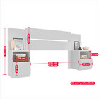 Cabeceira Casal Londres Com 2 Mesas De Cabeceira Branco - Imop