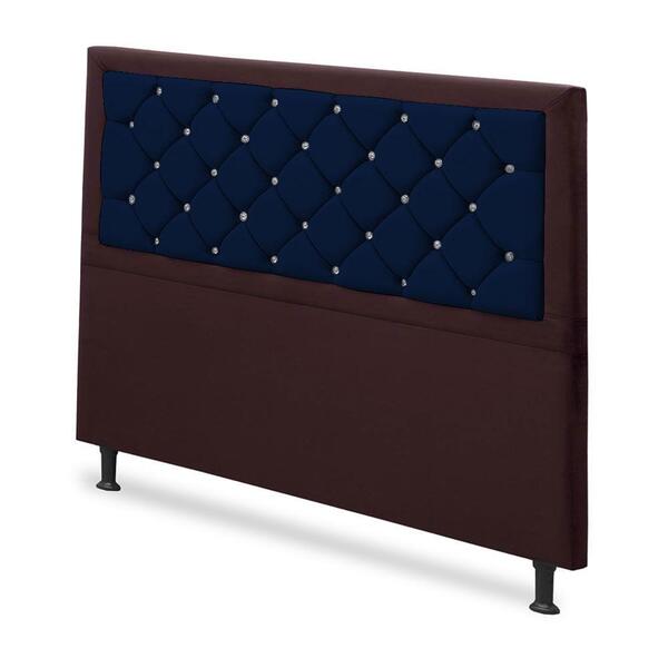 Cabeceira Casal Londres Luxor Azul 1,40m