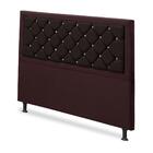 Cabeceira Casal Londres Veludo Chocolate 1,40m